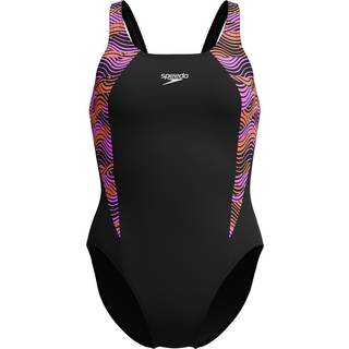 Speedo Women's Hyperboom Splice Muscleback Badedragt Damer størrelse 44 farve sort