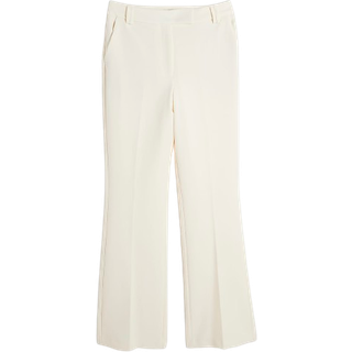 River Island River Island Cream Slim Flare Trousers