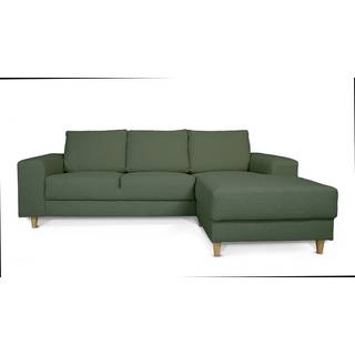 Nordic sofa med chaiselong højrevendt grøn.