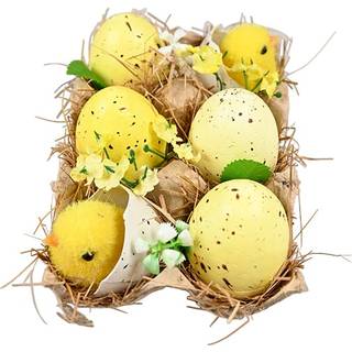 Påskeæg i bakke ask h7 cm
