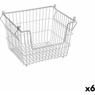 Multibrug kurv Confortime Grå Metal 32 x 27 x 23 cm (6 enheder)