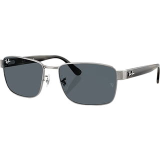 Ray - Ban Unisex RB3750 004/R5 Solbriller Metal Grå Blå Firkantet Normal