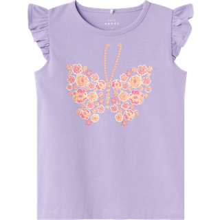 Name It Purple Rose Butterfly Top