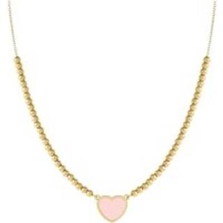 Nomination Emosfere Gold Pink Heart Beaded Stainless Steel Necklace - 38cm