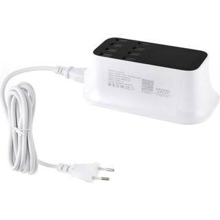 8-Port USB Docking Station med LED-skærm - Hvid