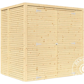 Redskabsskur Redskabsrum Haveskur i træ, Bertilo Cubico 1, 2,07x1,03x2,08m,2,1m²,Natur
