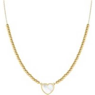 Nomination Emosfere Gold Mother of Pearl Heart Beaded Stainless Steel Necklace - 38cm