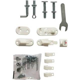BabyDan kasse med fittings til MultiDan/Liva sikkerhedsgitter metal, Hvid
