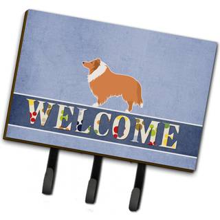 """" Caroline's Treasures Collie Velkomst Wall Hook Triple Multicolor """"
