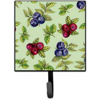 """" Caroline's Treasures Berries in Green Wall Hook Small Multicolor """"