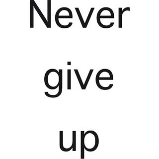 Plakat - Never give up