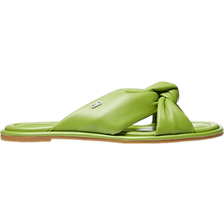 MK Elena Leather Slide Sandal - Green - Michael Kors - EU 39