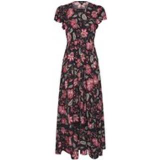 Lts Tall Black Floral Button Lace Insert Maxi Dress 12 Lts | Tall Women's Floral Dresses