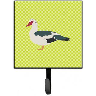 """" Caroline's Treasures Muscovy Duck Green Wall Hook Small Multicolor """"