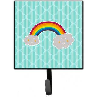 """" Caroline's Treasures Rainbow in Clouds Wall Hook Small Multicolor """"