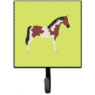 """" Caroline's Treasures Pinto Horse Green Wall Hook Small Multicolor """"