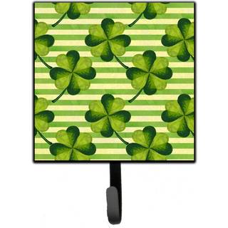 """" Caroline's Treasures Watercolor Shamrock Stripes Wall Hook Lille Multicolor """"
