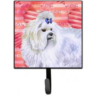 """" Caroline's Treasures Maltese Love Wall Hook Small Multicolor """"