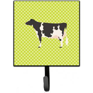 """" Caroline's Treasures Holstein Cow Green Wall Hook Small Multicolor """"