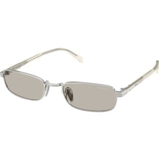 Prada Mand PR B54S 1BC30P Solbriller Metal Sølv Brun Firkantet Normal