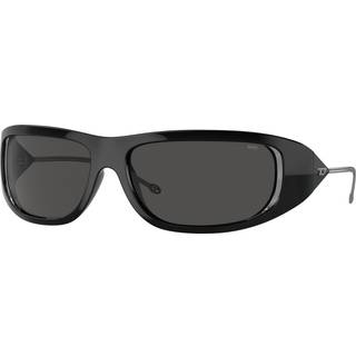 DIESEL Unisex DL3001 501/87 Solbriller Injiceret Sort Grå Rund Normal