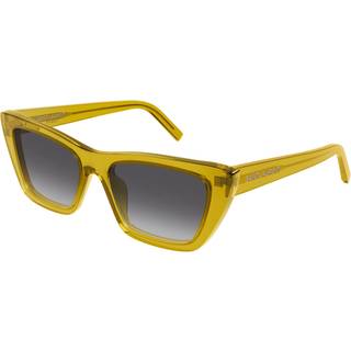 SAINT LAURENT Kvinde SL 276 MICA 062 Solbriller Acetat Gul Røg Cat Eye