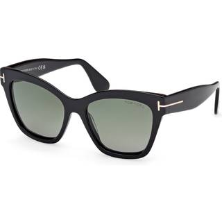 TOM FORD Kvinde FT1217 ELVIRA 01R Solbriller Acetat Sort Grøn Sommerfugl Polariseret