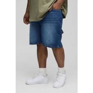 Mens Mid Wash Plus Carpenter Denim Shorts