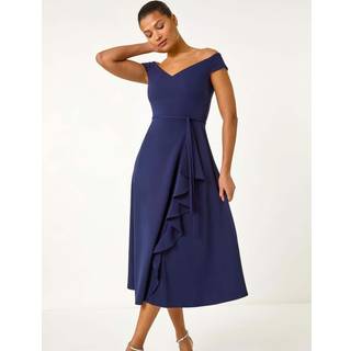Roman Bardot Flæsekant Wrap KjoleEU 48 (UK 20)