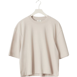 Gina Tricot-Basic boxy tee-t-shirts-Grå-XS-Dame
