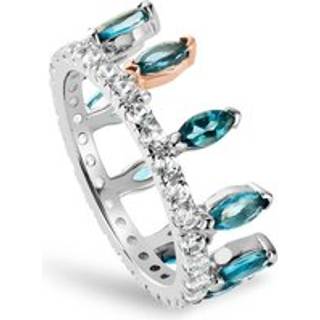 Clogau® Celebration Sterling Silver Crown Ring with London Blue & White Topaz