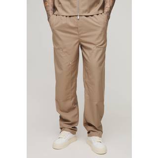 Mens Stone Tall Straight Leg Carpenter Detail Trousers