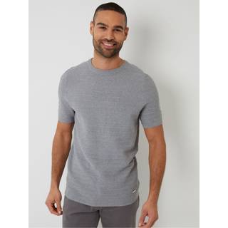 Threadbare Threadbare Grey Textured Knitted T-Shirt