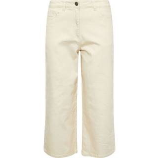 M & Co M & Co Natural Wide Leg Cropped Trousers