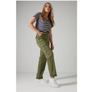 Lts Made For Good Tall Khaki Green Cargo Chino Jeans Long > 22 Lts | Tall Women's Cargo Trousers - Long 22