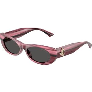 Jimmy Choo Kvinde JC5038BU 506487 Solbriller Acetat Violet Grå Rund Normal