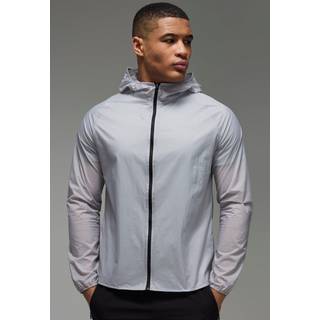 Mens Light Grey Man Active Lightweight Shower Resistant Windbreaker