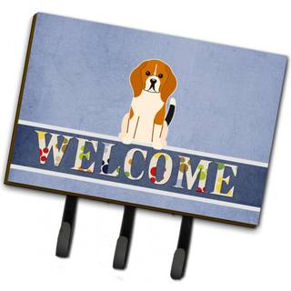 """" Caroline's Treasures Beagle Tricolor Welcome Wall Hook Triple Multicolor """"