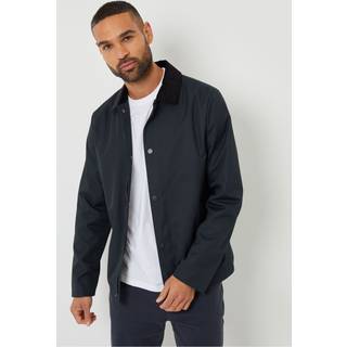 Threadbare Threadbare Navy Showerproof Corduroy Collar Jacket