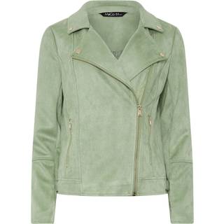 M & Co M & Co Green Suede Biker Jacket
