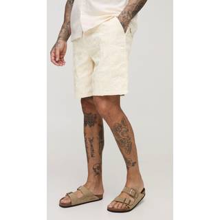Mens Stone Tall Applique Twill Drawcord Shorts