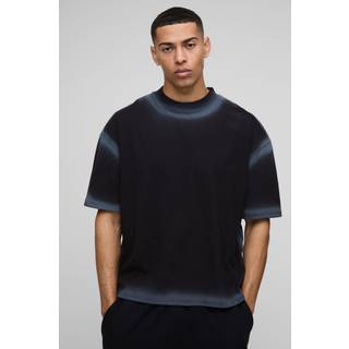 Mens Charcoal Oversized Boxy Washed Seam T-Shirt