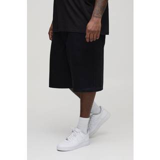 Mens True Black Plus Relaxed Fit Jorts