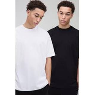 Mens Mono 2 Pack Oversized Heavyweight Crew Neck T-Shirts