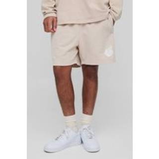 Mens Ecru Relaxed Washed Coolkicks Jersey Shorts
