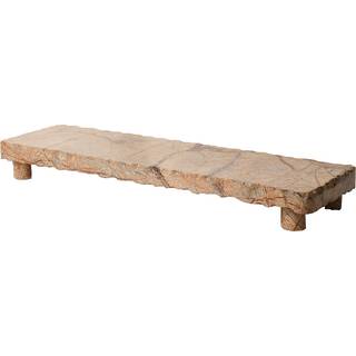 Skærebræt, marmor, brun, 53x15 cm