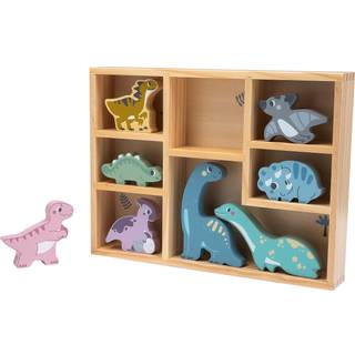 Dinosaur i trækasse (8 stk)