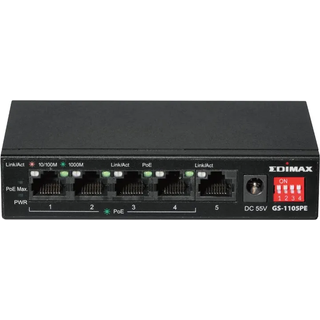 Edimax GS-1105PE - switch - long range DIP switch - 5 ports - unmanaged