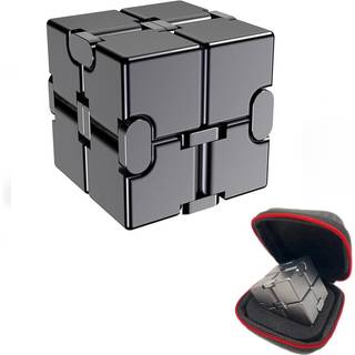 FUFUYOU Infinity Cube Fidget Leget?j Angst Stress Relief Leget?j til m?nd Aluminiumslegeringsmateriale (gr?)