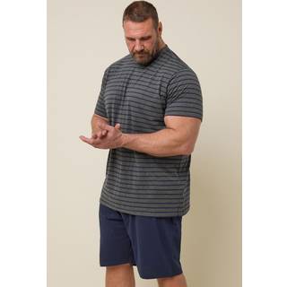 BadRhino Big & Tall BadRhino Big & Tall Grey 100% Cotton Stripe Pyjamas Set
